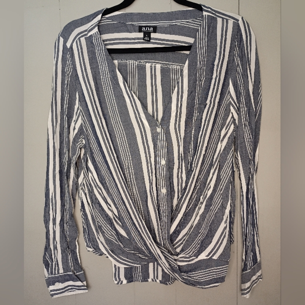 a.n.a Striped Blouse